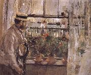 Berthe Morisot The man at the Huaiter Island France oil painting artist